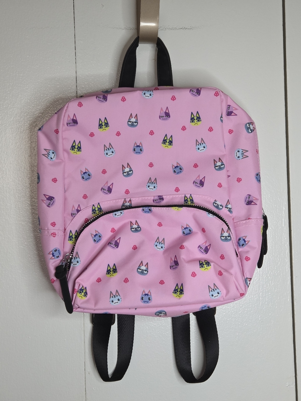 Animal Crossing Nintendo Switch Pink Kids Backpack with Cat Characters